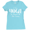 i do yoga to burn crazy Ladies Fitted T-Shirt