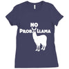 no prob llama funny llama Ladies Fitted T-Shirt