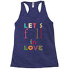 let's fall in love Racerback Tank