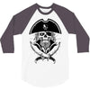 skull with beard 3/4 Sleeve Shirt