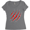 red strong Women's Triblend Scoop T-shirt