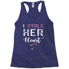 i stole her heart couple Racerback Tank