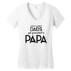 Only the Best Dads get Promoted to Papa Women's V-Neck T-Shirt
