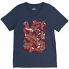 rood en wit V-Neck Tee