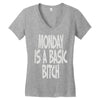 monday is a basic bitch Women's V-Neck T-Shirt