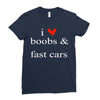 boobs &amp; fast cars Ladies Fitted T-Shirt