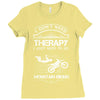 I Don't Need Therapy Just to Go Mountain Biking Ladies Fitted T-Shirt