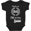 made in 1945 70 years of being awesome Baby Bodysuit