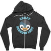 crazy penguin lady Zipper Hoodie