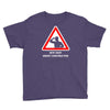 body under construction road sign Youth Tee