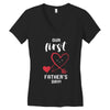 Our First Father's Day! Baby Girl Women's V-Neck T-Shirt