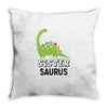 Sister Saurus Throw Pillow