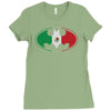 bat man mexican flag mexico logo Ladies Fitted T-Shirt