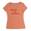 world in motion england italia 90 world cup football retro Women's Triblend Scoop T-shirt