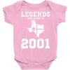 legends are born in 2001 hoodie 9 Baby Onesie