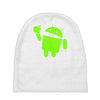 android eats apple Baby Beanies