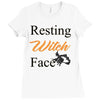 resting witch face   fall t shirt   funny halloween Ladies Fitted T-Shirt