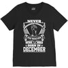 Never Underestimate Dog Rescuer Who Was Born December V-Neck Tee