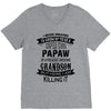 Super Cool Papaw Of A Freaking Awesome Grandson V-Neck Tee
