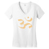om zeichen indien buddhisten meditation religion yoga Women's V-Neck T-Shirt