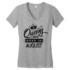 Queens Are Born In August Women's V-Neck T-Shirt