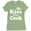 kiss the cook chef Ladies Fitted T-Shirt