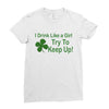 drink like a girl Ladies Fitted T-Shirt