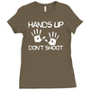 hands up don't shoot Ladies Fitted T-Shirt