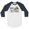 merry crustmas christmas pizza 3/4 Sleeve Shirt