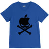 apple skull V-Neck Tee