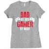 dad by day gamer by night gaming Ladies Fitted T-Shirt