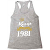 kings are born in 1981 Racerback Tank