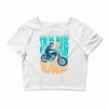 smile more, ride a motorcycle Crop Top