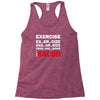 Exercise Or Bacon Racerback Tank