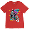 pop biker V-Neck Tee