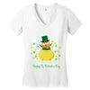 DABBİNG LEPRECHAUN Women's V-Neck T-Shirt