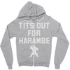 tits out for harambe Zipper Hoodie