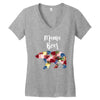 mama bear floral Women's V-Neck T-Shirt