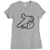 mickey pistol hands gun hip hop mens r&amp;b gangsta banksy grey t shirt s Ladies Fitted T-Shirt