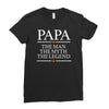 papa man myth legend Ladies Fitted T-Shirt