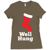 well hung Ladies Fitted T-Shirt