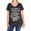 drink wine &amp; watch christmas movies Ladies Curvy T-Shirt