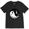 yin yang smiley V-Neck Tee