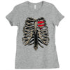 ribcage and heart Ladies Fitted T-Shirt