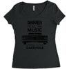driver picks the music passenger shuts his cakehole Women's Triblend Scoop T-shirt