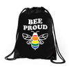 Bee proud Drawstring Bags