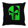 mad engine marvel brand punisher scar glow in the dark Throw Pillow
