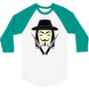 v for vendetta 3/4 Sleeve Shirt