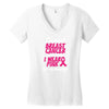 I Wear Pink For My Daughter Women's V-Neck T-Shirt
