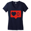 no love notification Women's V-Neck T-Shirt